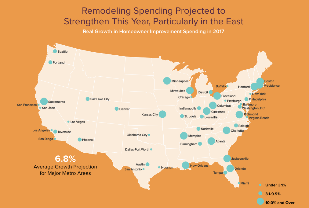remodeling increase geographical area 2017