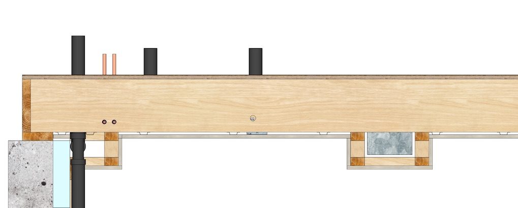 A floor using conventional floor joist