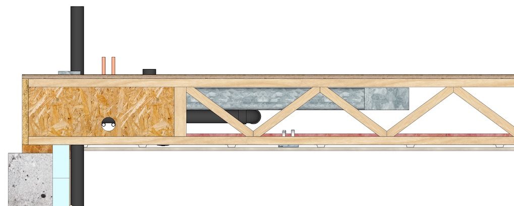 Floor with TRIFORCE® open web joist