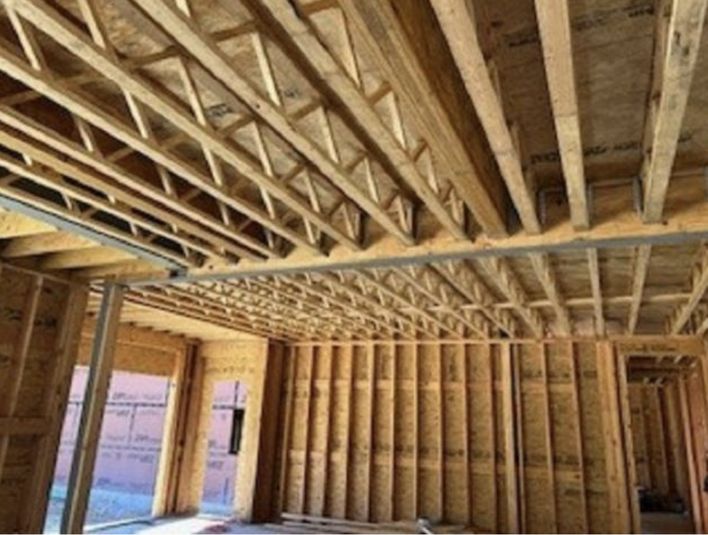 TRIFORCE® joists held with hangers on a beam
