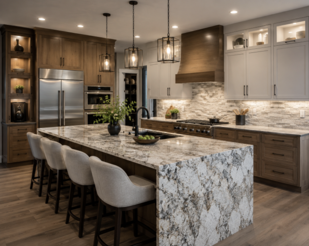 Granite or quartz countertops
